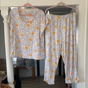 Laura Ashley Sunflower Print Pajama Set